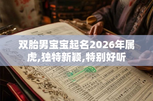 双胎男宝宝起名2026年属虎,独特新颖,特别好听