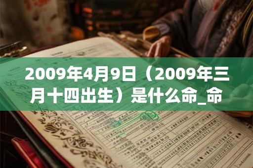 2009年4月9日（2009年三月十四出生）是什么命_命运如何