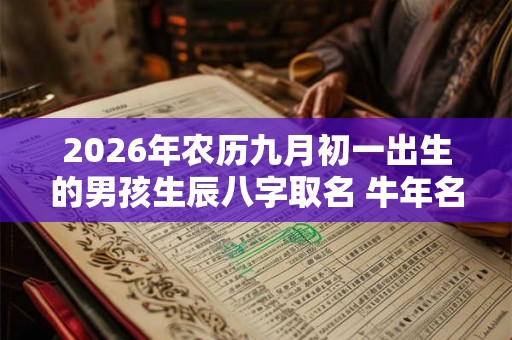 2026年农历九月初一出生的男孩生辰八字取名 牛年名字推荐