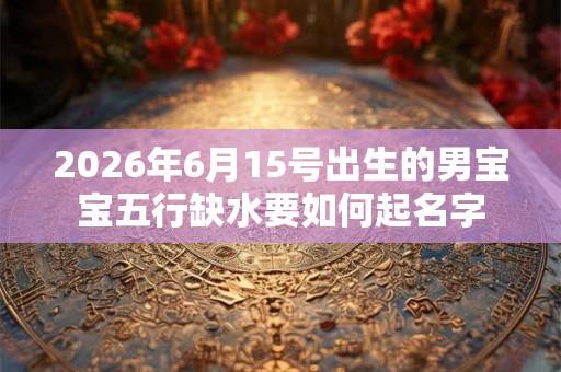 2026年6月15号出生的男宝宝五行缺水要如何起名字