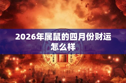 2026年属鼠的四月份财运怎么样 2026年属鼠的四月份财运怎么样