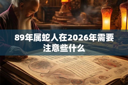 89年属蛇人在2026年需要注意些什么