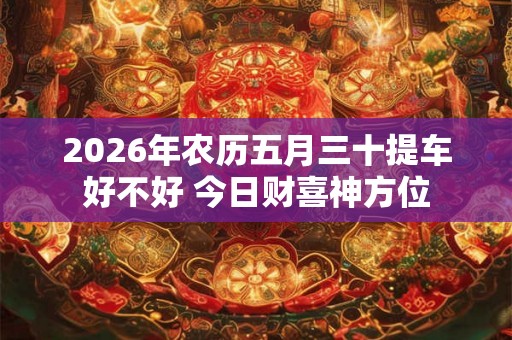 2026年农历五月三十提车好不好 今日财喜神方位