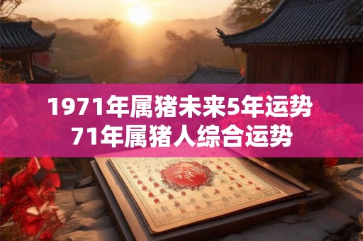 1971年属猪未来5年运势 71年属猪人综合运势