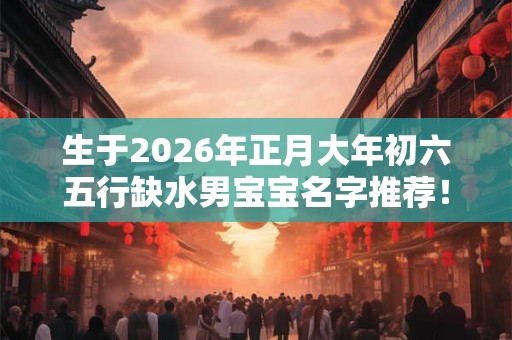 生于2026年正月大年初六五行缺水男宝宝名字推荐！