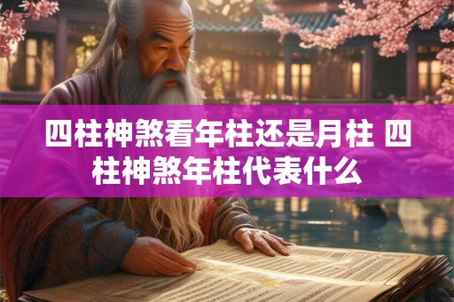 四柱神煞看年柱还是月柱 四柱神煞年柱代表什么