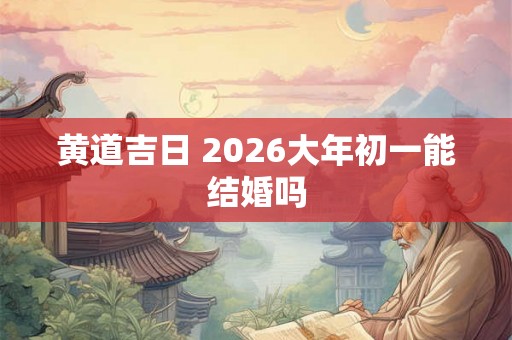 黄道吉日 2026大年初一能结婚吗