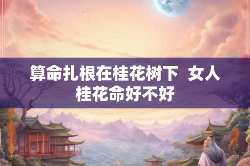 算命扎根在桂花树下 女人桂花命好不好 算命扎根在桂花树下 女人桂花命好不好