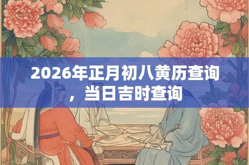 2026年正月初八黄历查询，当日吉时查询