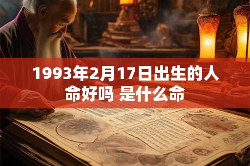 1993年2月17日出生的人命好吗 是什么命