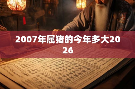 2007年属猪的今年多大2026