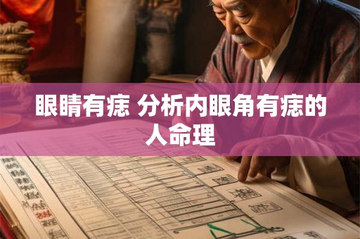 眼睛有痣 分析内眼角有痣的人命理