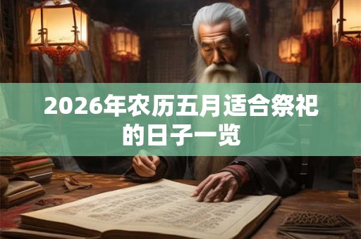 2026年农历五月适合祭祀的日子一览