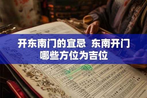 开东南门的宜忌 东南开门哪些方位为吉位 开东南门的宜忌 东南开门哪些方位为吉位