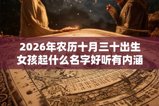 2026年农历十月三十出生女孩起什么名字好听有内涵