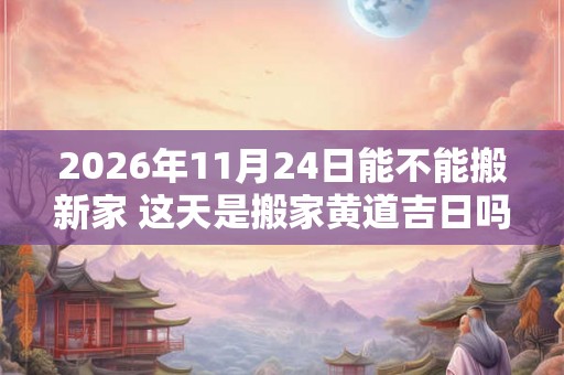 2026年11月24日能不能搬新家 这天是搬家黄道吉日吗