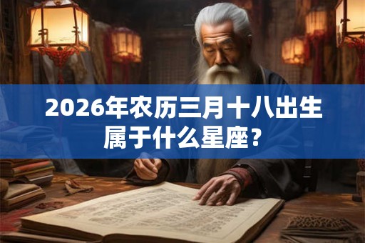 2026年农历三月十八出生属于什么星座？