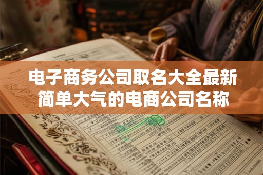 电子商务公司取名大全最新 简单大气的电商公司名称 电子商务公司取名大全最新 简单大气的电商公司名称