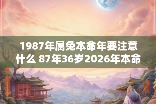 1987年属兔本命年要注意什么 87年36岁2026年本命年佩戴什么好 1987年属兔本命年要注意什么 87年36岁2026年本命年佩戴什么好