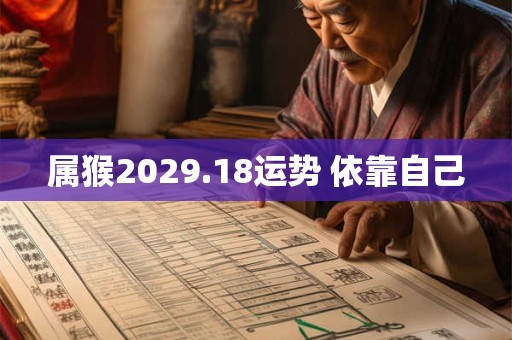 属猴2029.18运势 依靠自己 属猴2029.18运势 依靠自己