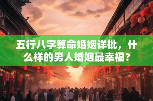 五行八字算命婚姻详批，什么样的男人婚姻最幸福？