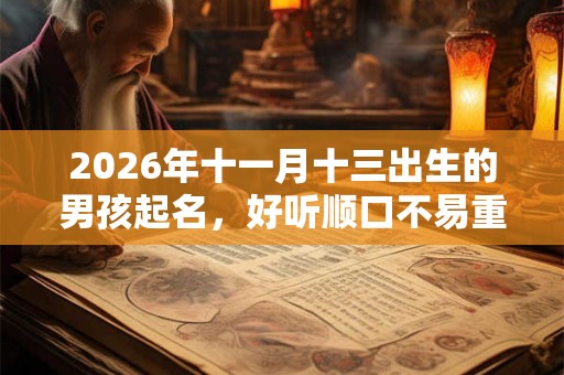 2026年十一月十三出生的男孩起名，好听顺口不易重名的男宝宝名字