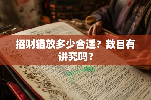 招财猫放多少合适？数目有讲究吗？