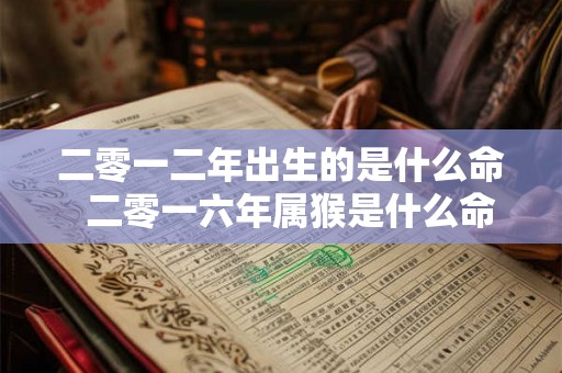 二零一二年出生的是什么命  二零一六年属猴是什么命