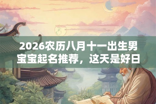 2026农历八月十一出生男宝宝起名推荐，这天是好日子吗？