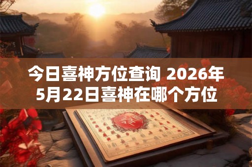 今日喜神方位查询 2026年5月22日喜神在哪个方位 今日喜神方位查询 2026年5月22日喜神在哪个方位