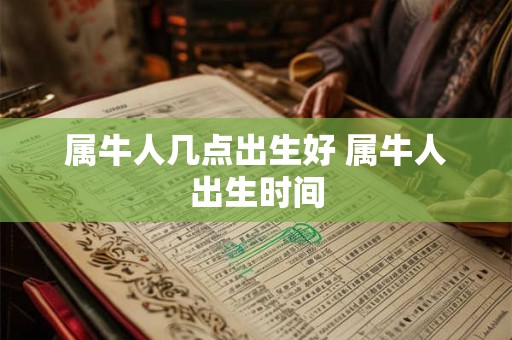 属牛人几点出生好 属牛人出生时间