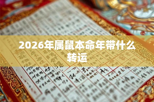 2026年属鼠本命年带什么转运