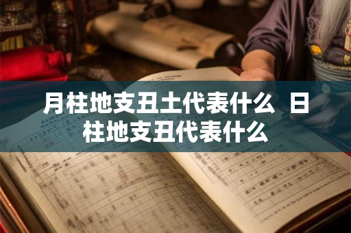 月柱地支丑土代表什么  日柱地支丑代表什么