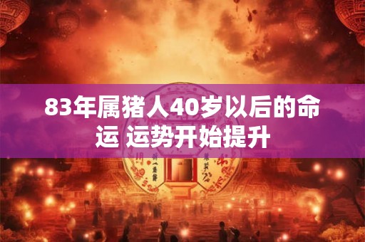 83年属猪人40岁以后的命运 运势开始提升
