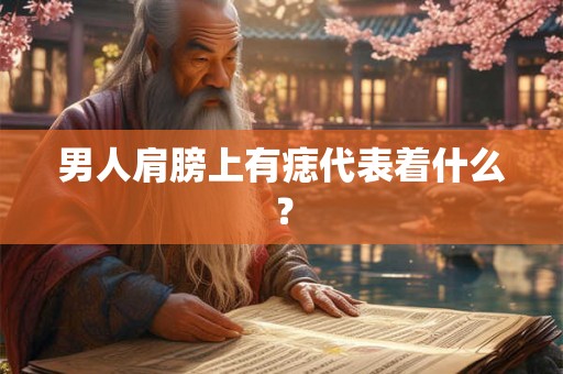 男人肩膀上有痣代表着什么? 男人肩膀上有痣代表着什么?