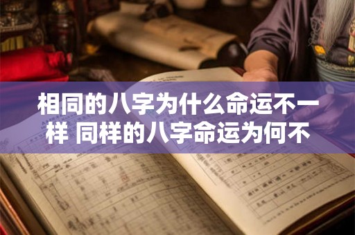 相同的八字为什么命运不一样 同样的八字命运为何不同 相同的八字为什么命运不一样 同样的八字命运为何不同