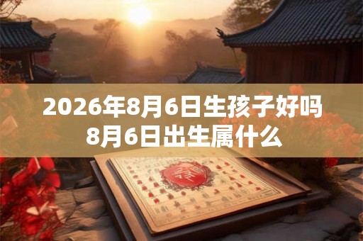 2026年8月6日生孩子好吗 8月6日出生属什么