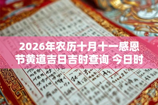 2026年农历十月十一感恩节黄道吉日吉时查询 今日时辰吉凶详解 2026年农历十月十一感恩节黄道吉日吉时查询 今日时辰吉凶详解