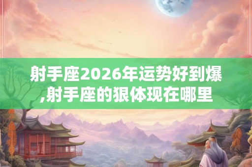 射手座2026年运势好到爆,射手座的狠体现在哪里