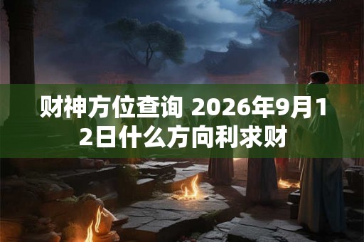 财神方位查询 2026年9月12日什么方向利求财
