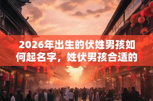 2026年出生的伏姓男孩如何起名字，姓伏男孩合适的名字