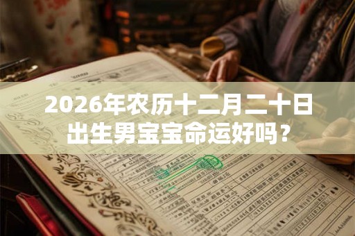 2026年农历十二月二十日出生男宝宝命运好吗？