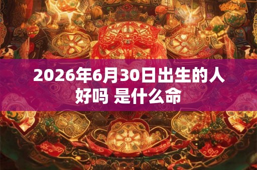 2026年6月30日出生的人好吗 是什么命 2026年6月30日出生的人好吗 是什么命
