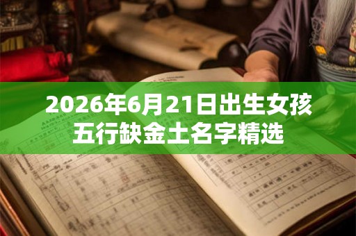 2026年6月21日出生女孩五行缺金土名字精选