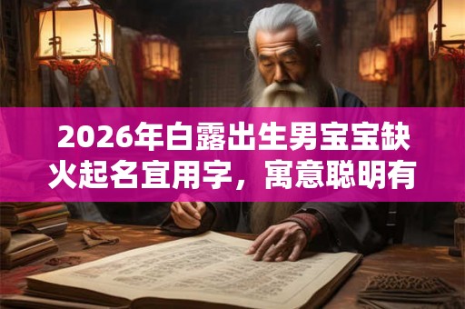 2026年白露出生男宝宝缺火起名宜用字，寓意聪明有前程