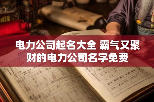 电力公司起名大全 霸气又聚财的电力公司名字免费 电力公司起名大全 霸气又聚财的电力公司名字免费
