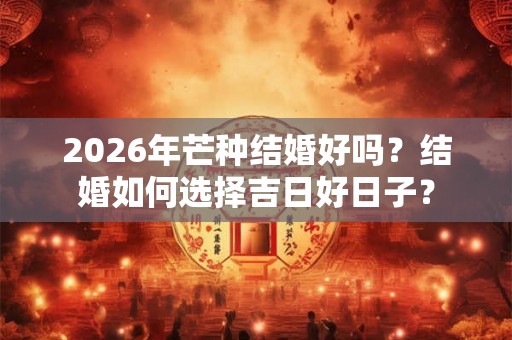 2026年芒种结婚好吗？结婚如何选择吉日好日子？