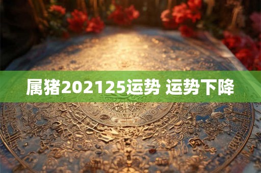 属猪202125运势 运势下降