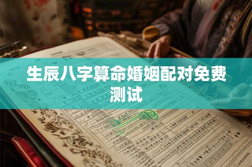 生辰八字算命婚姻配对免费测试