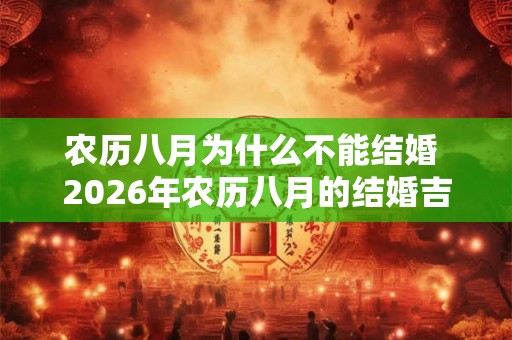 农历八月为什么不能结婚 2026年农历八月的结婚吉日有哪些